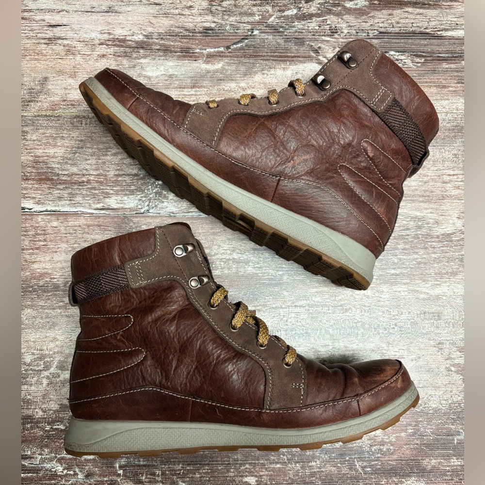 Chaco Women's Brown Leather Lace-Up Boots Sierra Waterproof Leather Hiking 9.5 - Picture 6 of 10